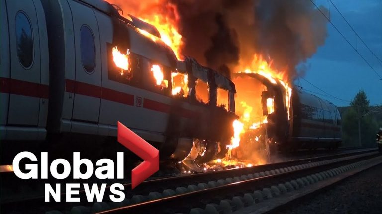 Alemania: se incendió un tren de alta velocidad