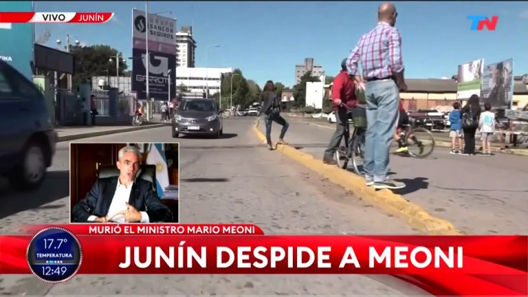 Emotivo momento en Junín: un tren de carga pasó tocando bocina para despedir a Meoni